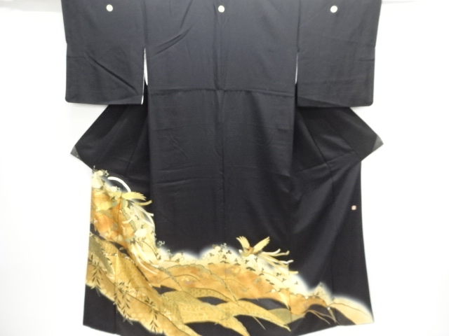 JAPANESE KIMONO / TOMESODE / EMBROIDERY / PHOENIX / ARTIST WORK